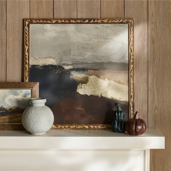 28x28 Dark Modern Abstract Framed Art - Threshold Studio McGee -Target Fall 2025 - Picture 2 of 5